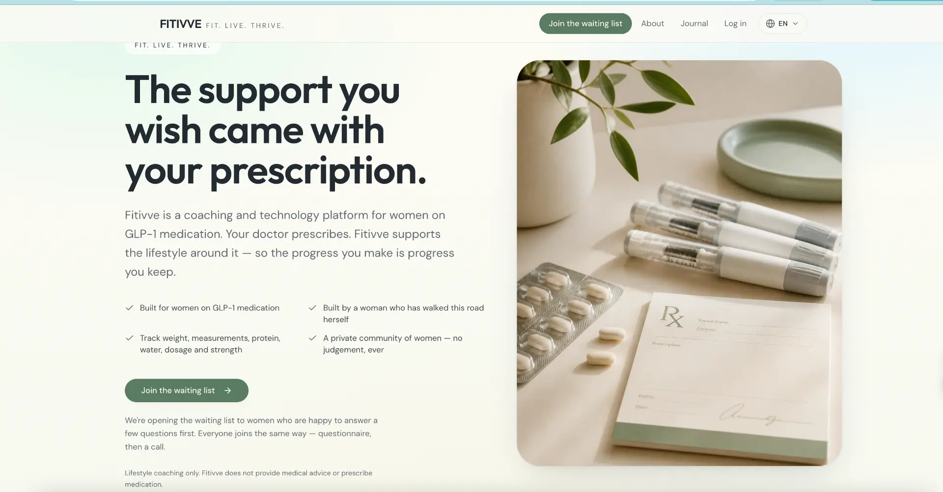 Fitivve website design